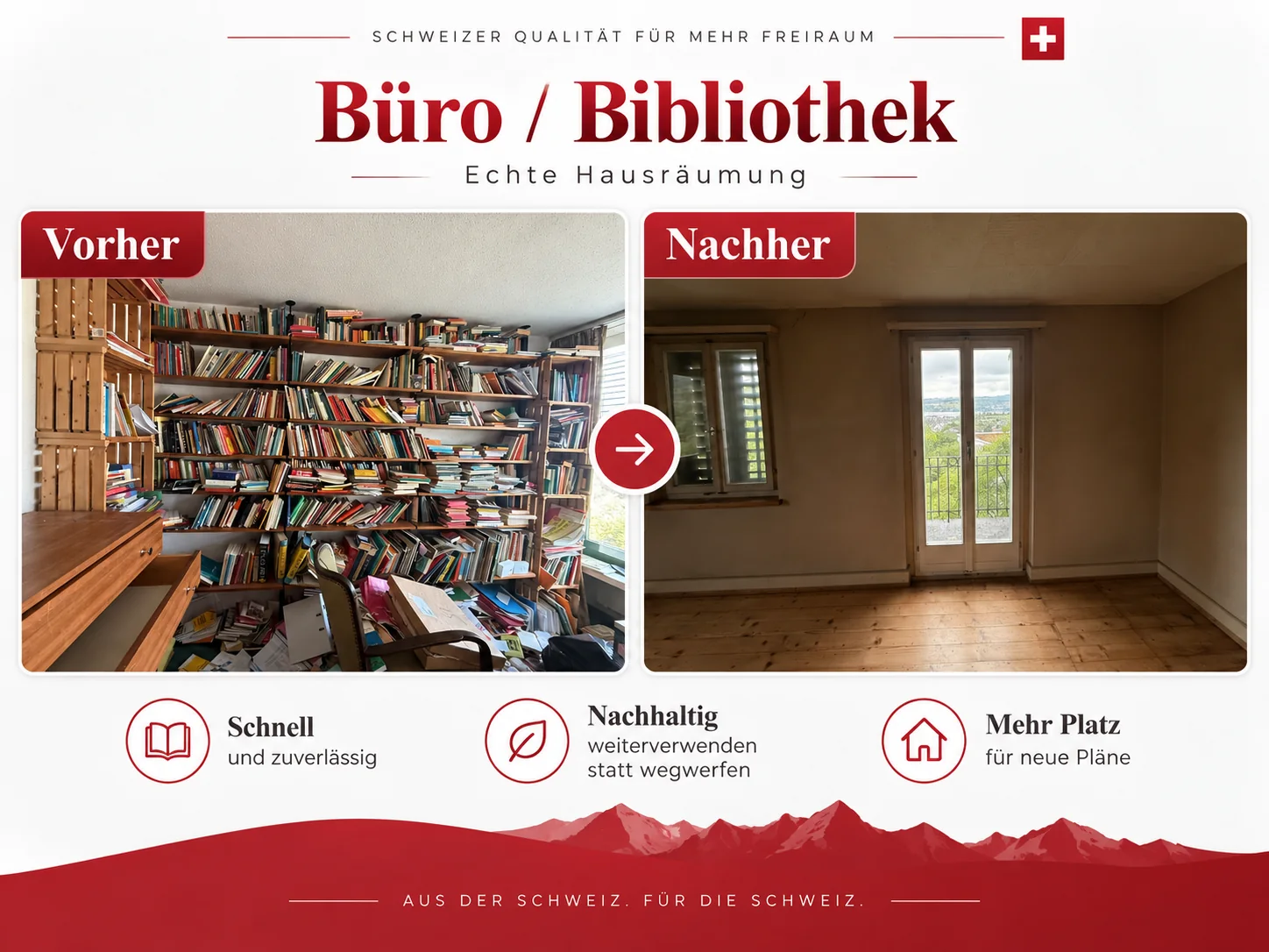 Nachlassräumung vorher und nachher